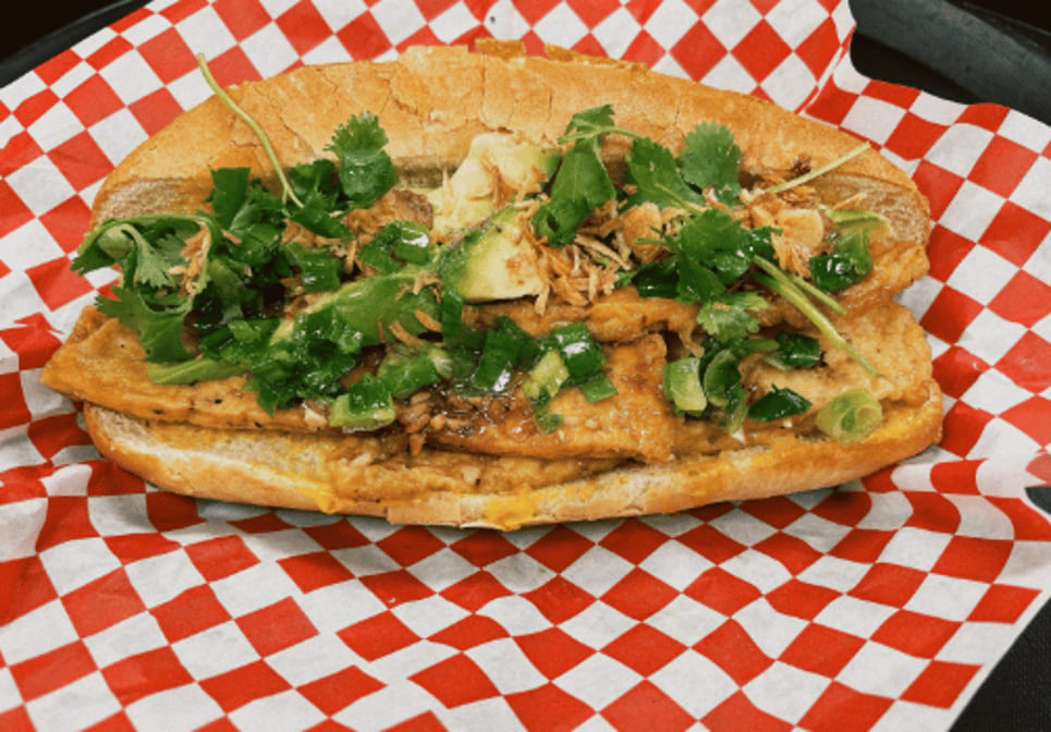 Sauteed Tofu Sandwich.